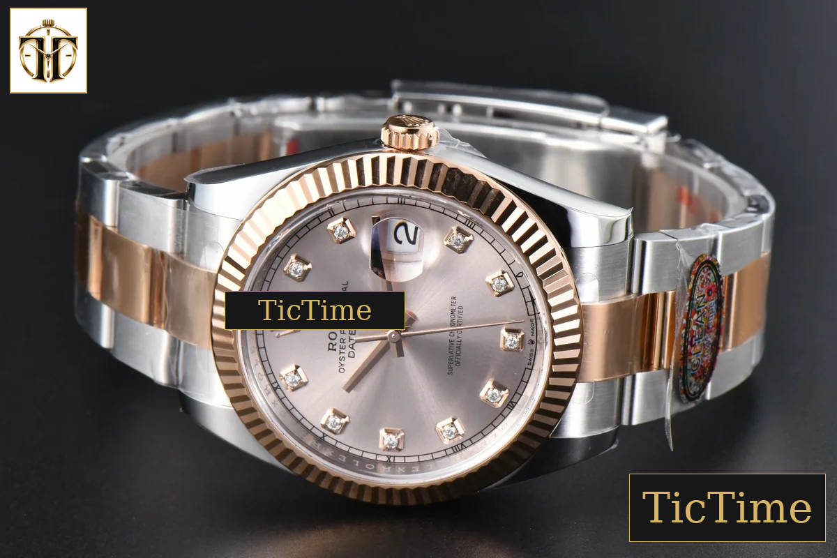 DateJust 126331 41mm Clean Factory RG/SS RG Dial Diamond Marker Oyster Bracelet VR3235 — foto 15