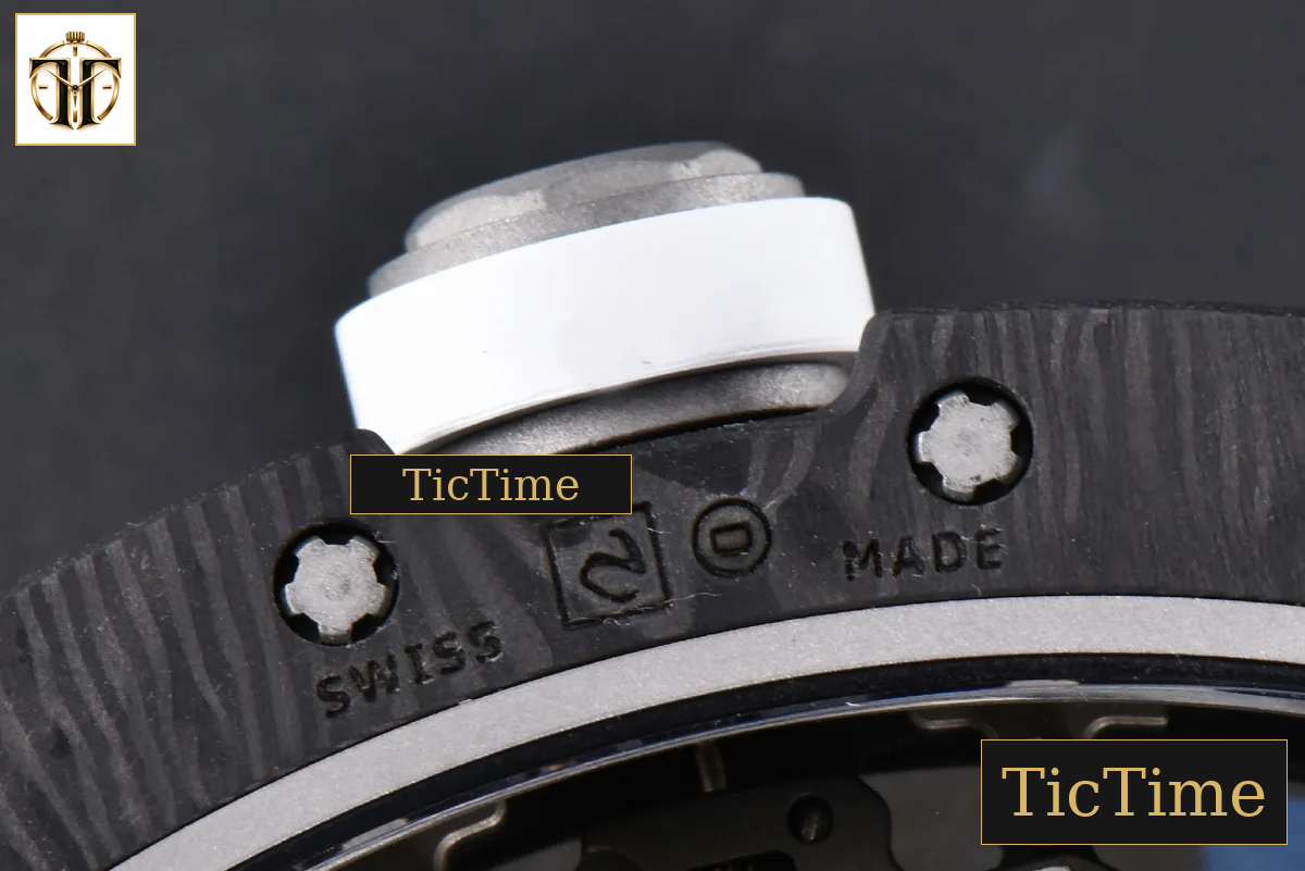 NTPT RM055 43mm ZF White Bezel White Crown White Rubber Strap V6 RMUL2 — foto 21