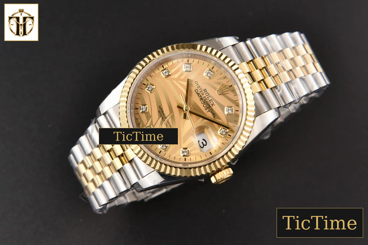DateJust 36mm BPF YG/SS Fluted YG Plam Dial Diamond Marker Jubilee Bracelet 3235 — foto 15