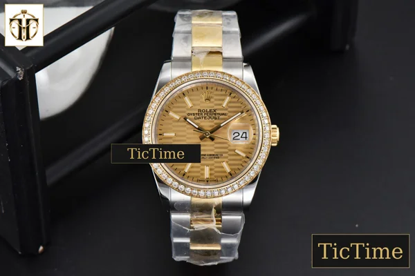 Foto frontal — DateJust 36mm BPF YG/SS Diamond YG Motif Dial Oyster Bracelet A2824