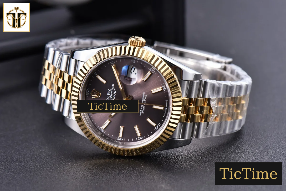 Datejust 41mm GMF YG/SS Gray Dial Stick Marker Fluted Bezel Jubille Bracelet VR3235 — foto 16