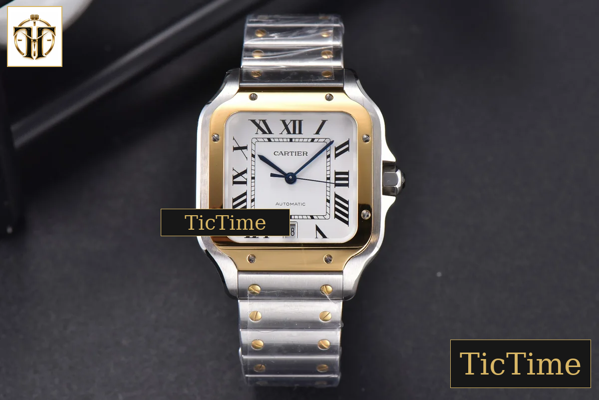 Santos de Cartier XL 40mm BVF YG/SS White Dial YG/SS Bracelet Miyota 9019 — foto 2