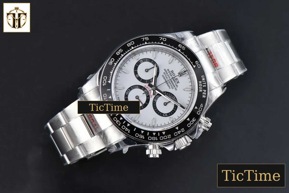 Daytona 904L 126500 40mm BPF SS Panda White Dial SS Bracelet SH4131 — foto 3