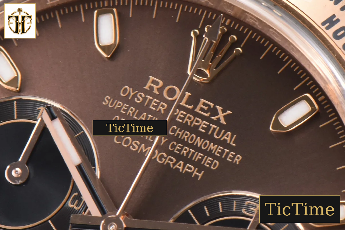 Daytona 116505 40mm Clean Factory RG Brown Dial Black Subdials RG Bracelet A4130 — foto 6