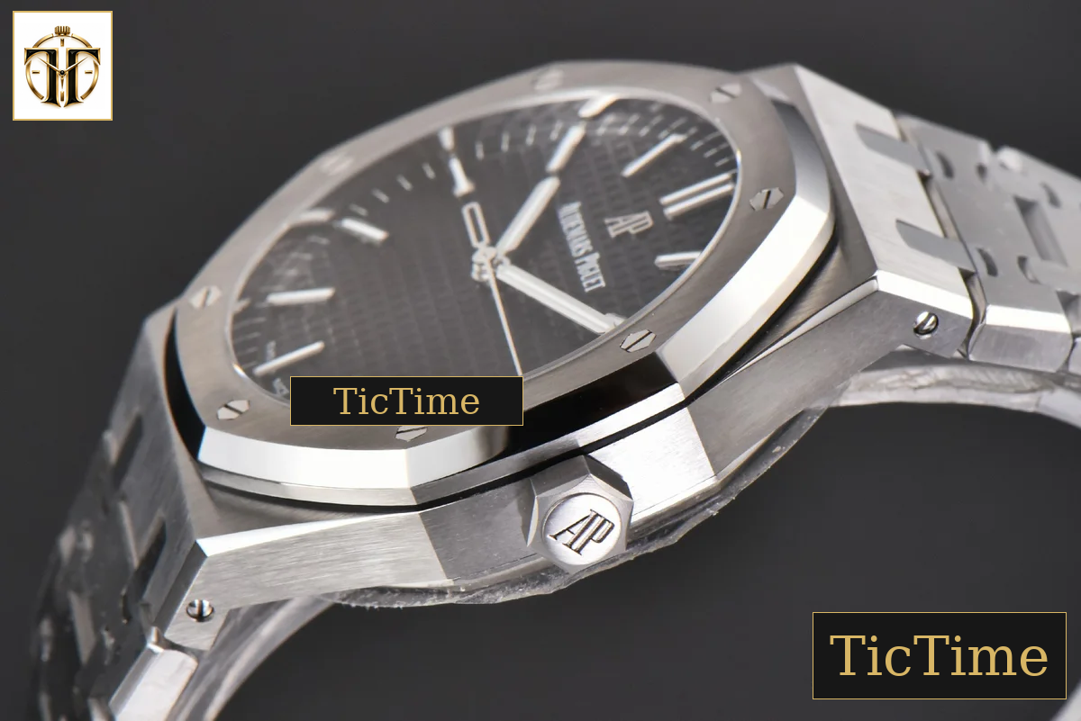 Royal Oak 15500 41mm APSF Black Textured Dial SS Bracelet V2 A4302 — foto 11