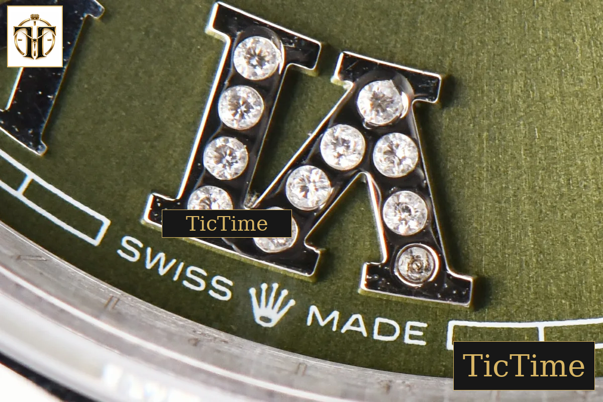 DateJust 36mm GMF SS Smooth Bezel Green Dial Diamond Roma Marker Jubilee Bracelet VR3235 — foto 7