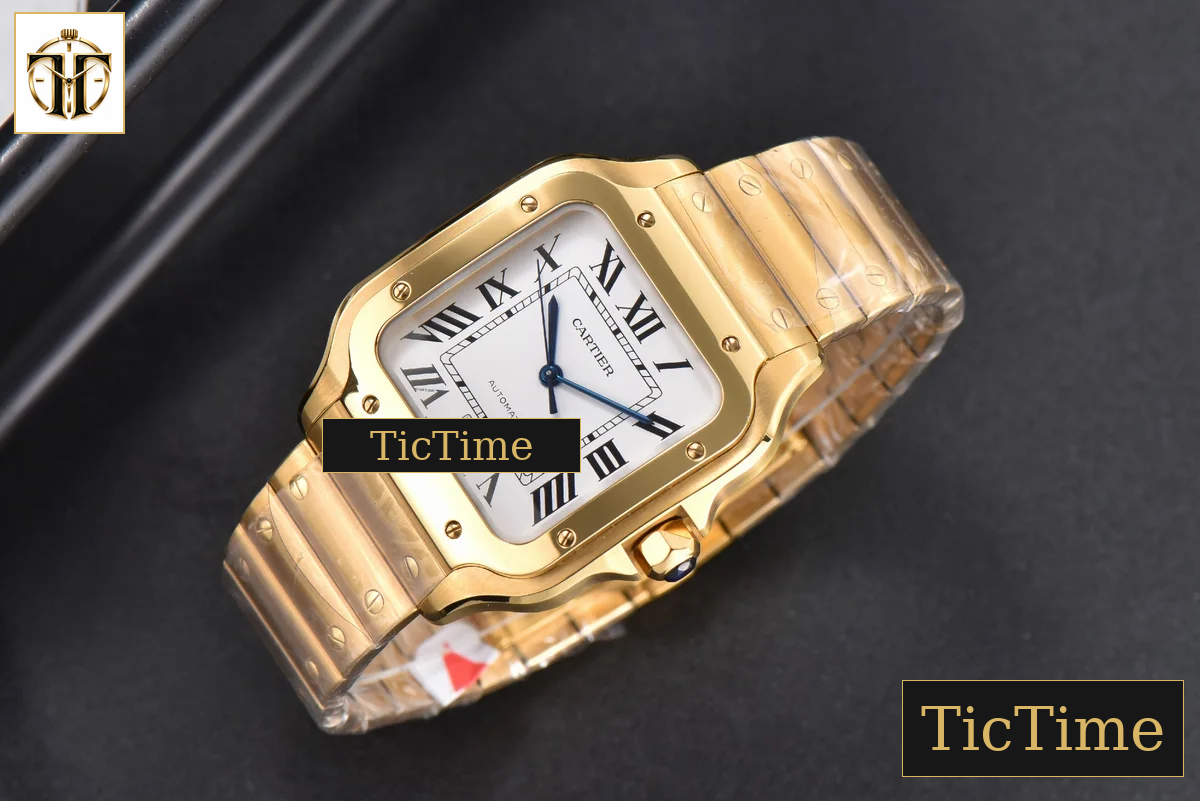 Santos de Cartier XL 40mm BVF YG White Dial YG Bracelet Miyota 9019 — foto 11