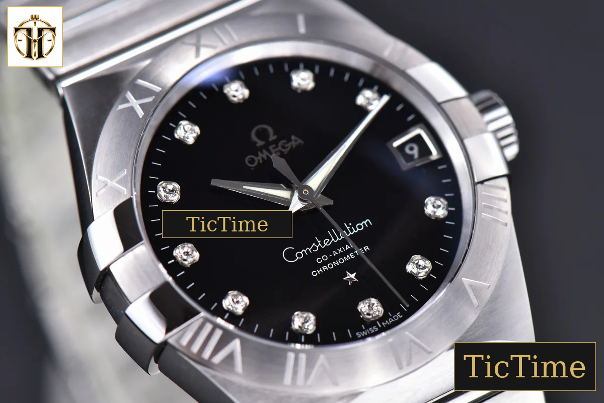 Constellation 38mm VSF SS Black Dial Diamond Markers SS Bracelet A8500 — foto 10