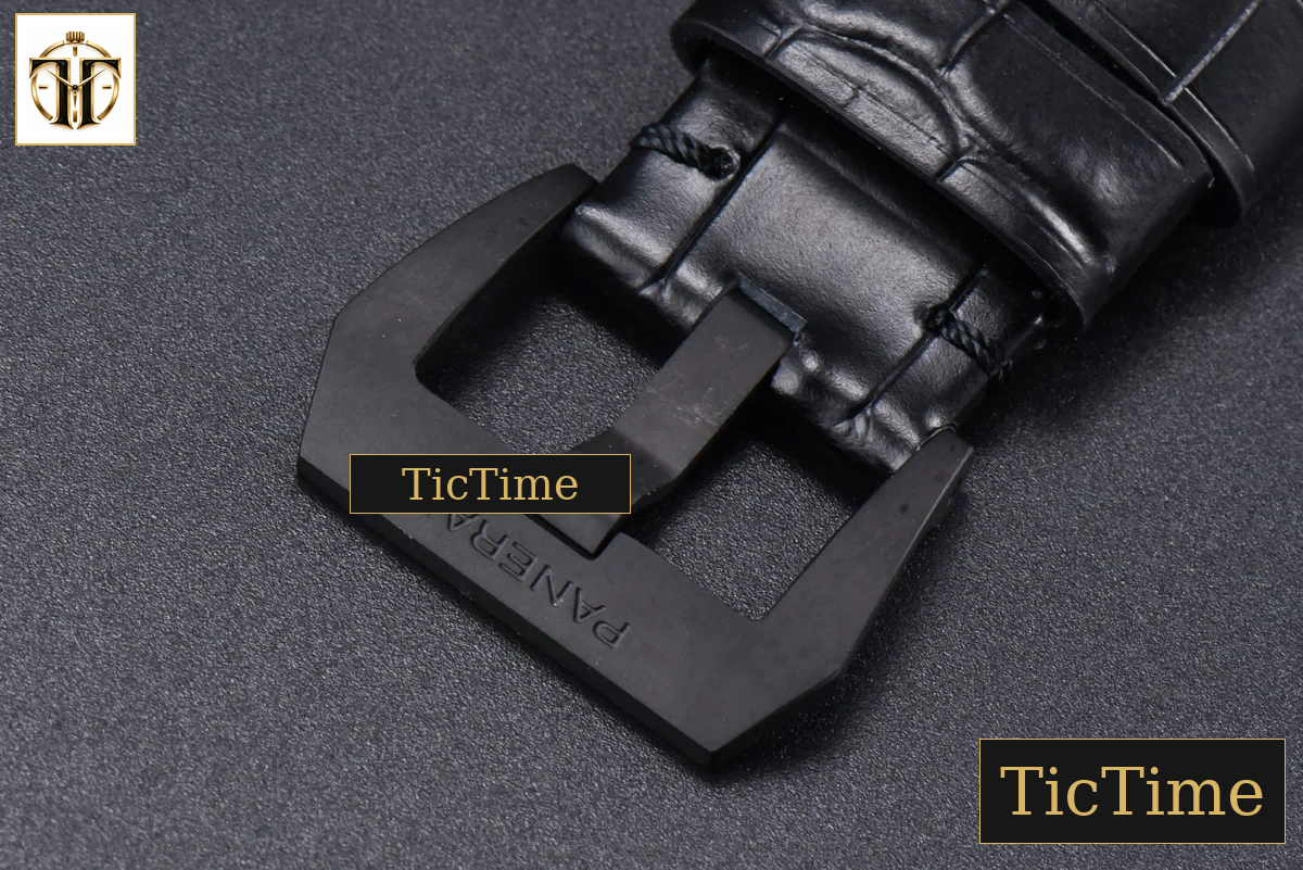 Luminor GMT PAM1096 42mm VSF Titanium Black Dial Black Leather Strap P9011 — foto 18