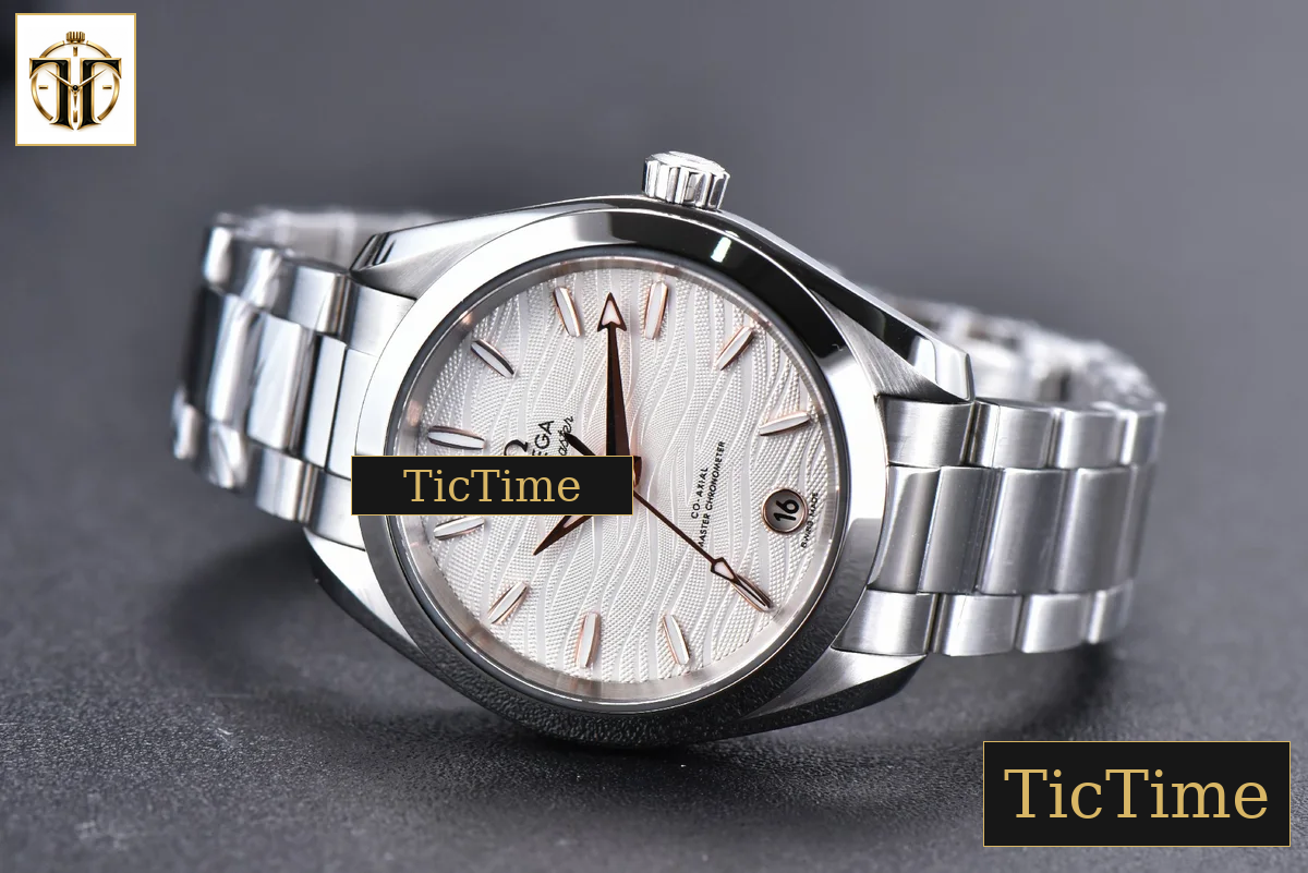 Aqua Terra 150M Ladies 34mm VSF White Wave Dial RG Marker SS Bracelet A8800 — foto 14