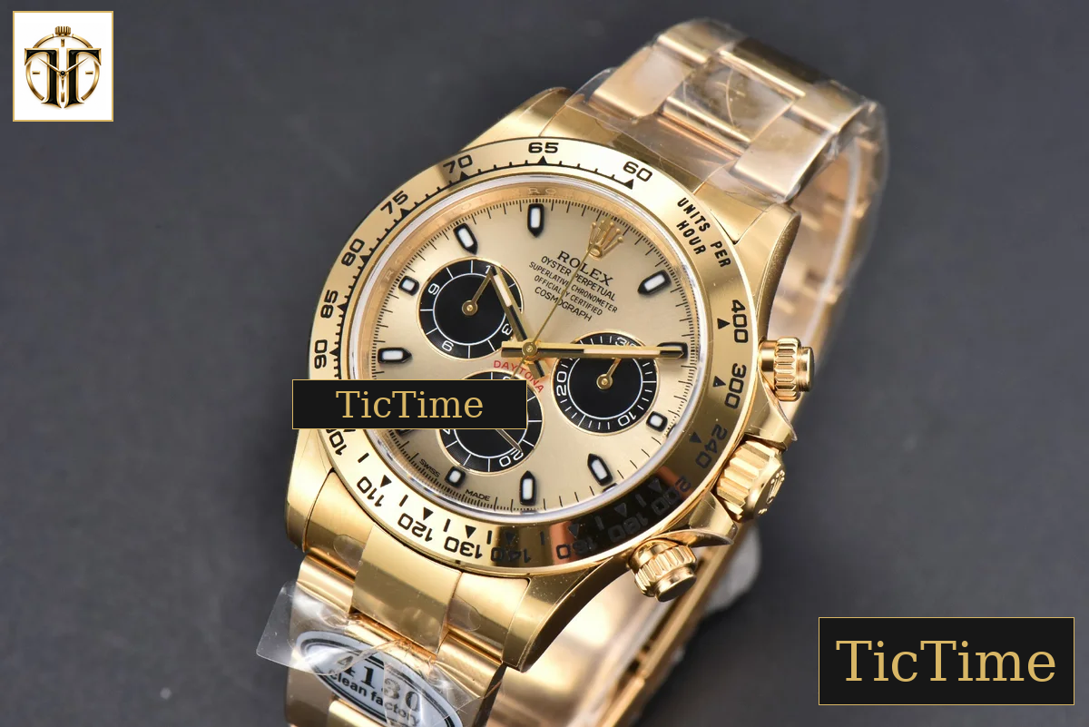Daytona 116508 40mm Clean Factory YG 904L YG Dial Black Subdial YG Bracelet SA4130 — foto 5
