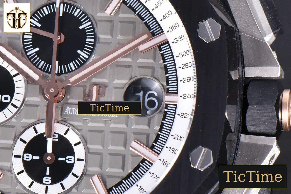 Royal Oak Offshore 44mm JF Black Ceramic Germany Edition Gray Dial Rubber Strap A3126 — foto 8