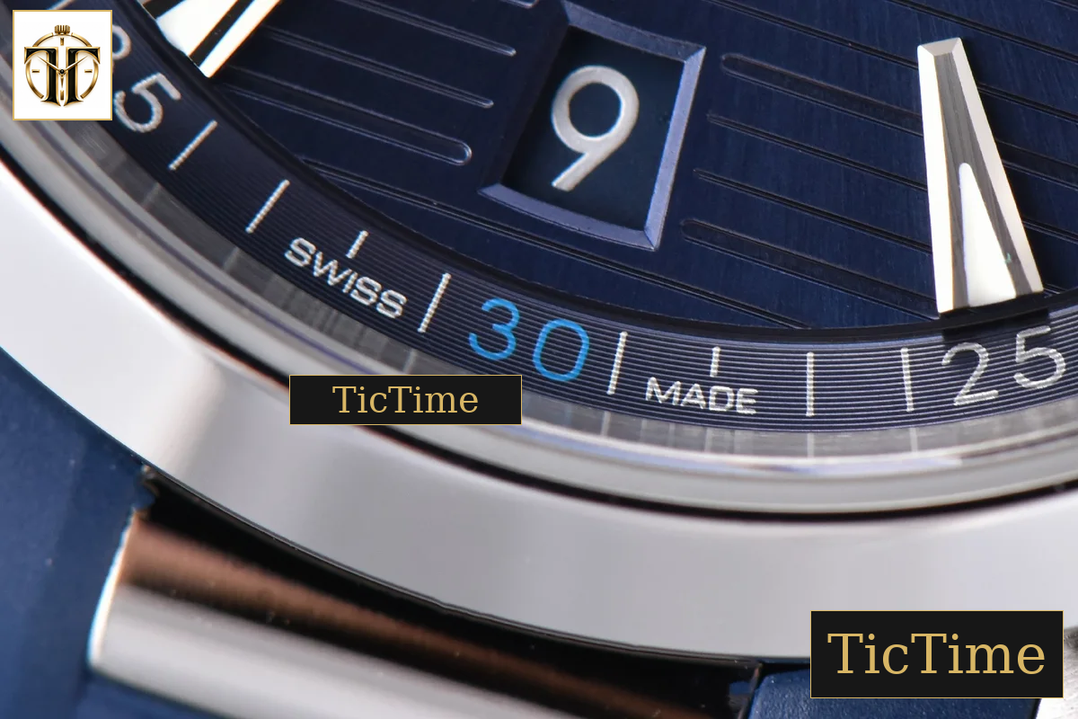 Aqua Terra 150M Seamaster 41mm VSF Blue Dial Silver Hands Blue Rubber Strap A8900 — foto 7