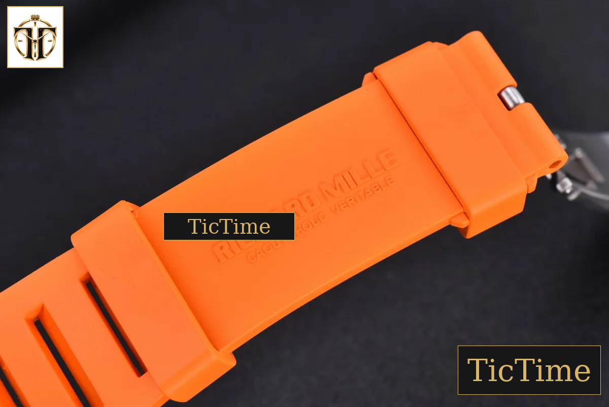 RM035-02 KVF Skeleton Dial Orange Orange Rubber Strap V3 Miyota8215 — foto 21