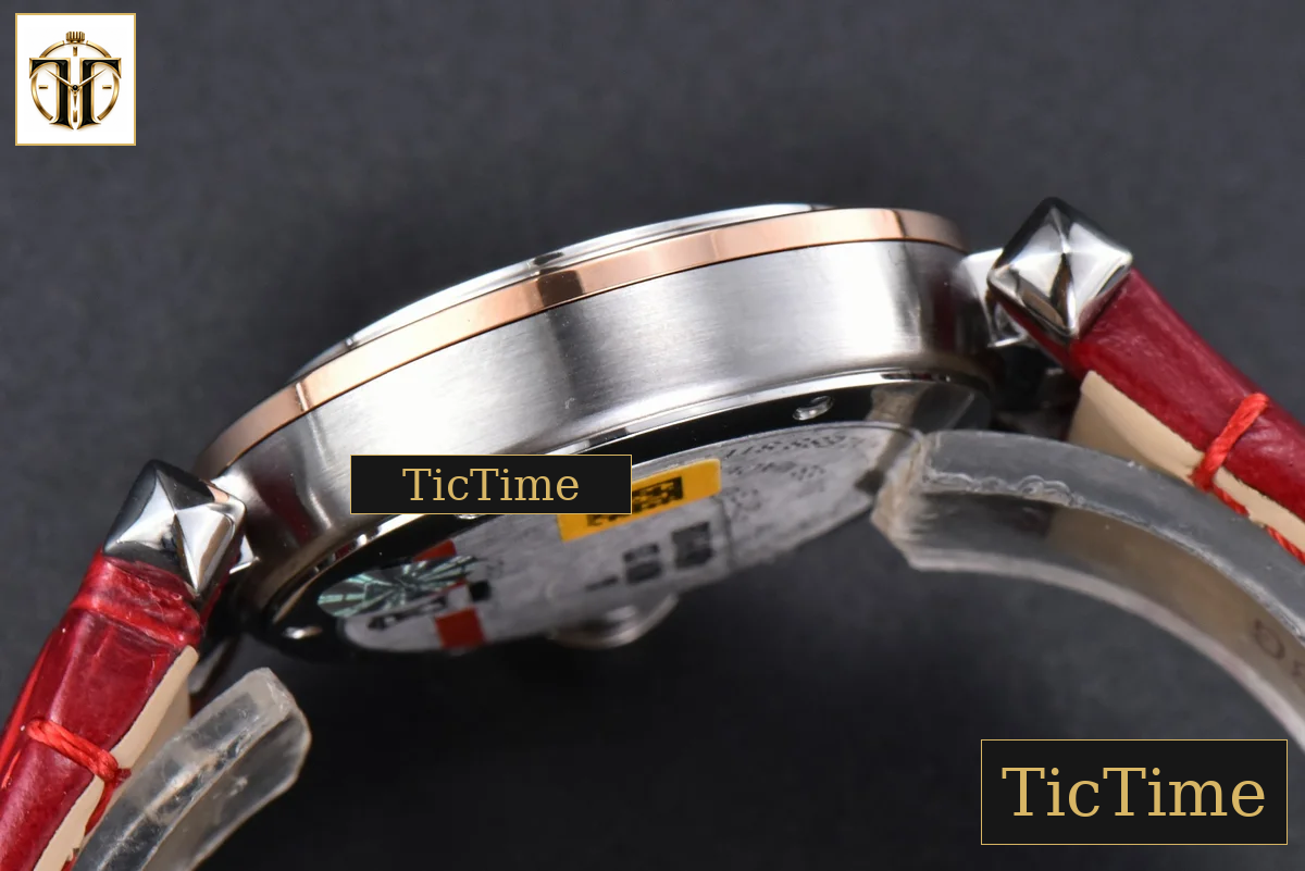 Pasha Ladies 30mm AF RG White Dial Red Leather Strap Jap Quartz — foto 14