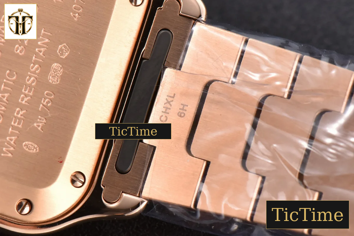 Santos de Cartier Medium 35mm BVF RG White Dial RG Bracelet Miyota 9039 — foto 16
