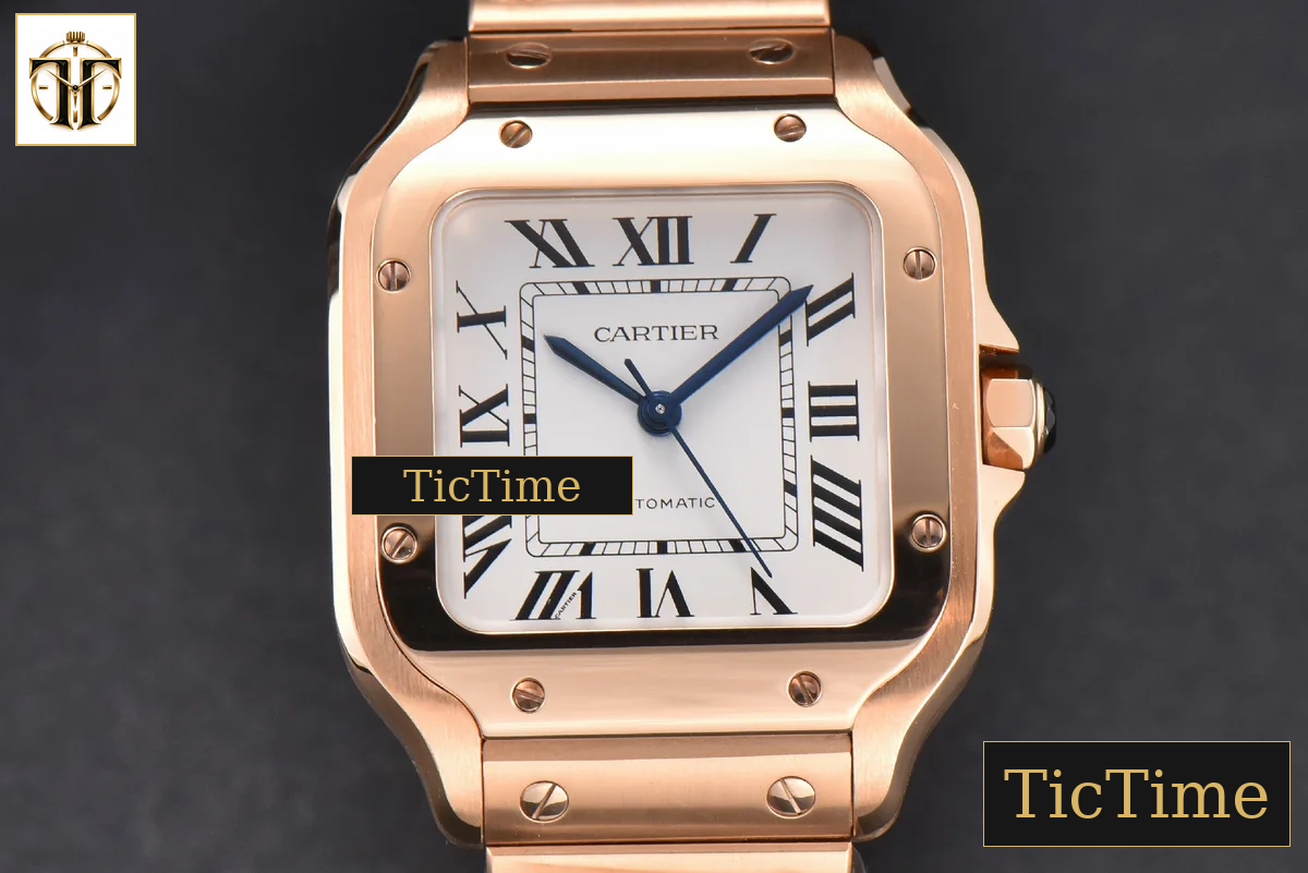 Santos de Cartier Medium 35mm BVF RG White Dial RG Bracelet Miyota 9039 — foto 23