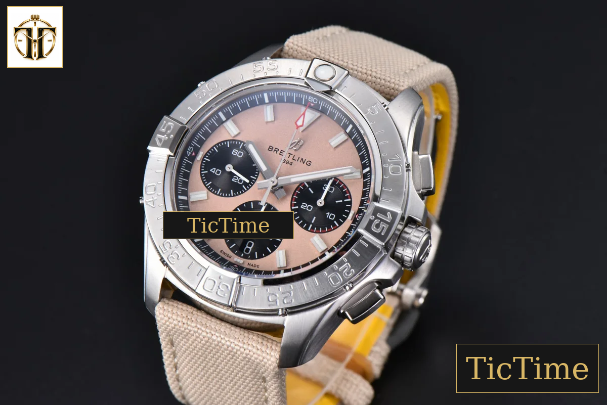 Avenger Chronograph 44mm BLSF SS Sand/Black Dial Sand Nylon Strap A7750 — foto 4