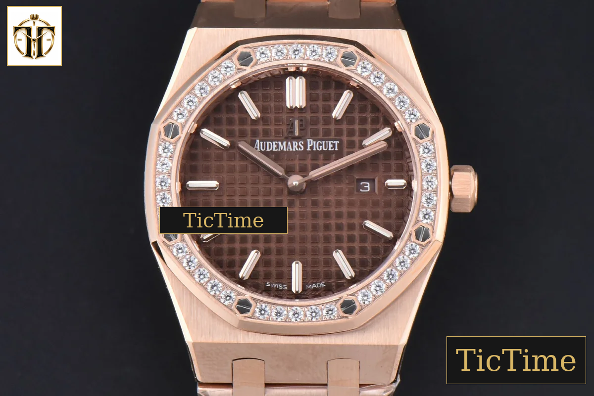Royal Oak Ladies 67651OR 33mm ZF RG Diamond Chocolate Dial RG Bracelet Quartz — foto 2