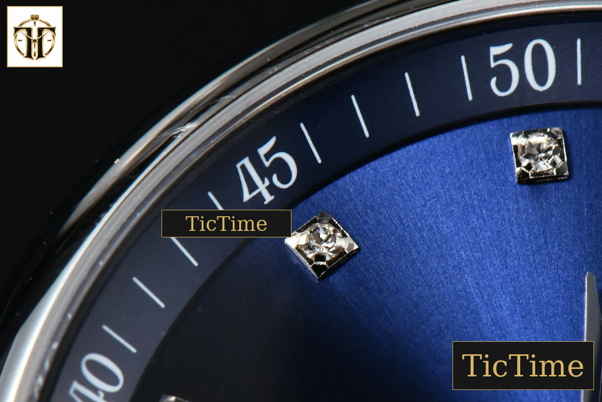 Master Moonphase 40mm GF Blue Dial Diamond Marker Blue Leather Strap A899 — foto 6