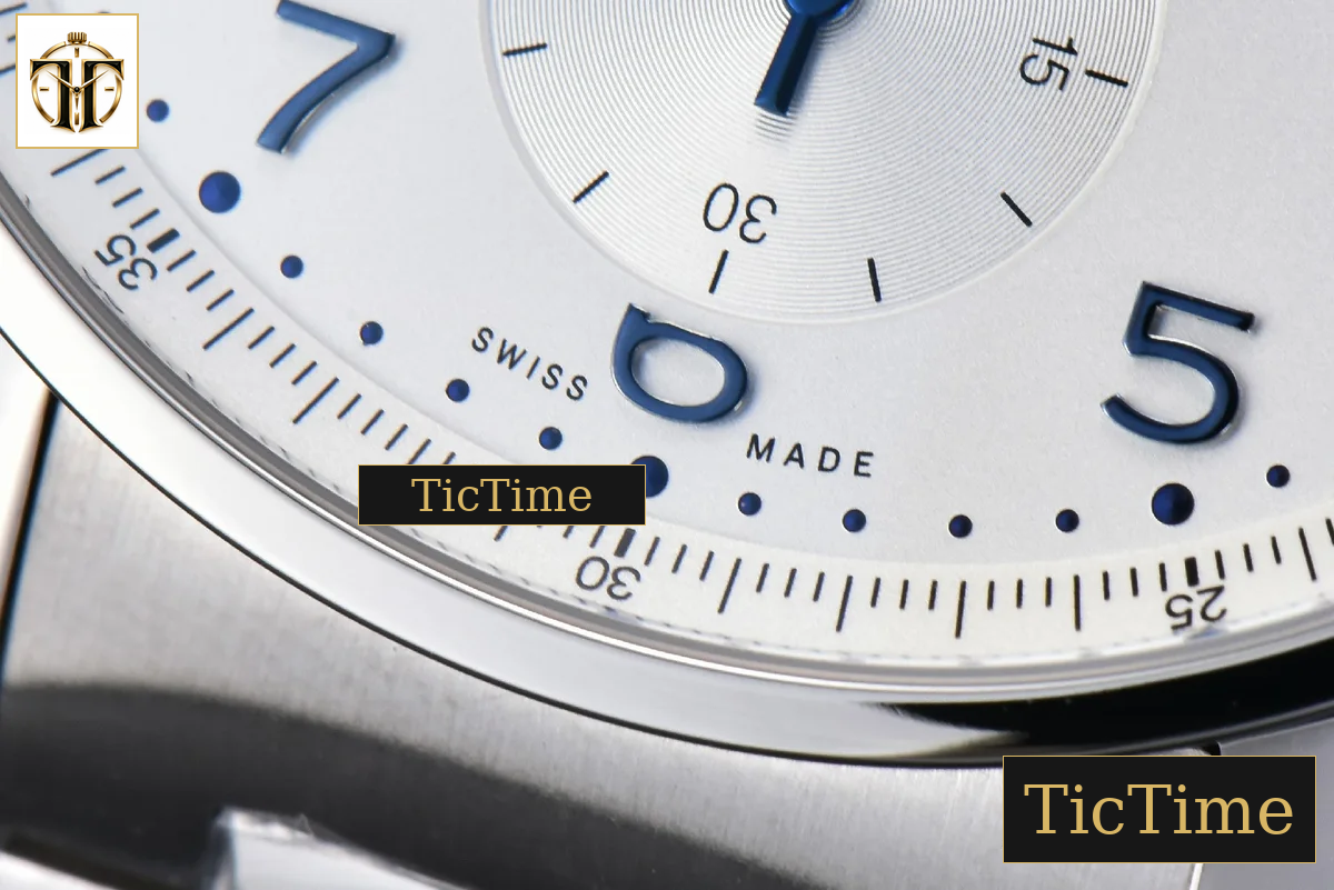 Portuguese Chrono IW371617 ZF White Dial Blue Markers Visible Case SS Bracelet A7750 — foto 10