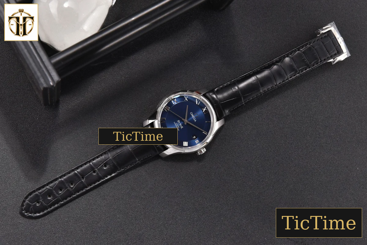 De Ville Hour Vision 41mm VSF Blue Dial Black Croco Strap A8500 — foto 5