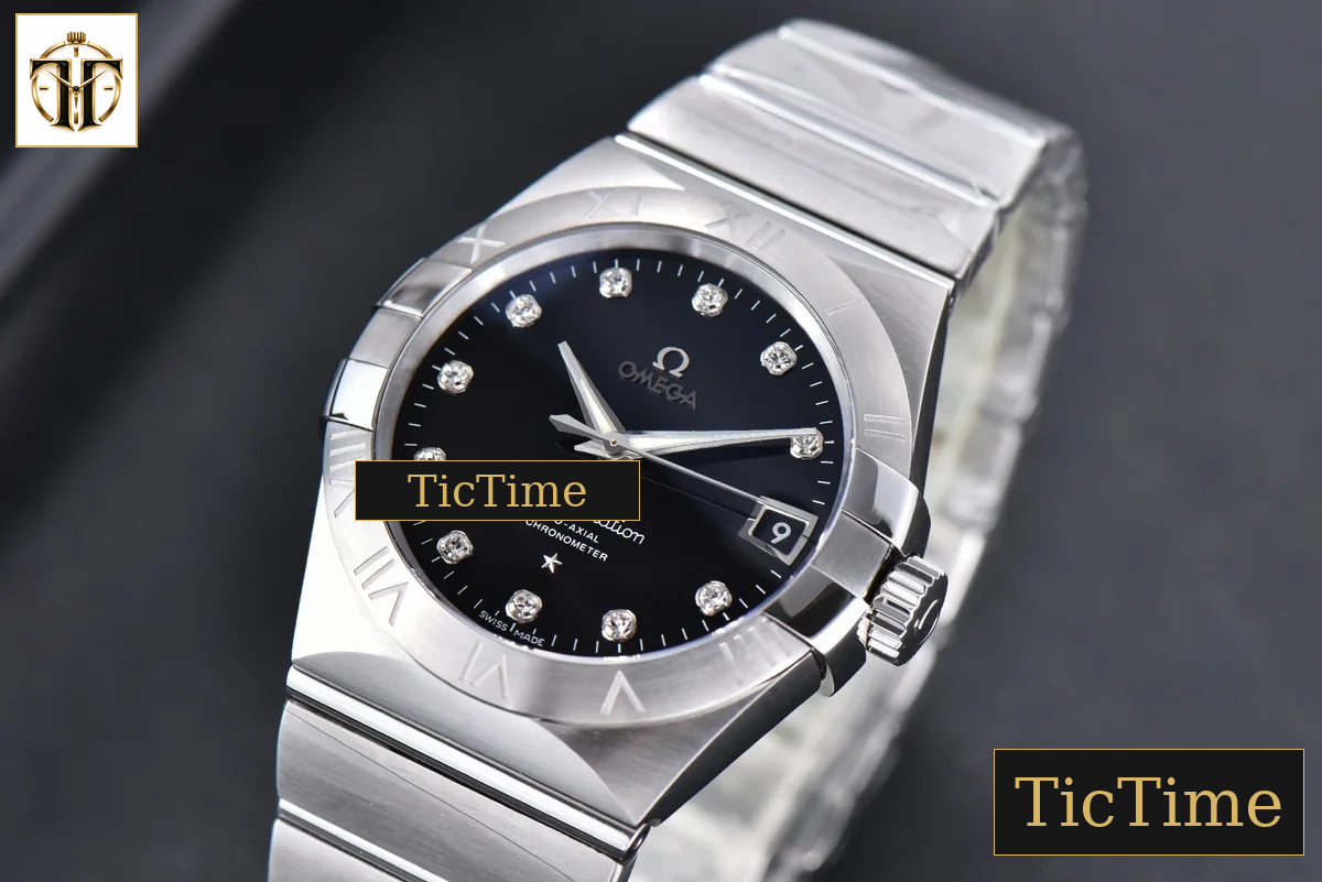 Constellation 38mm VSF SS Black Dial Diamond Markers SS Bracelet A8500 — foto 5