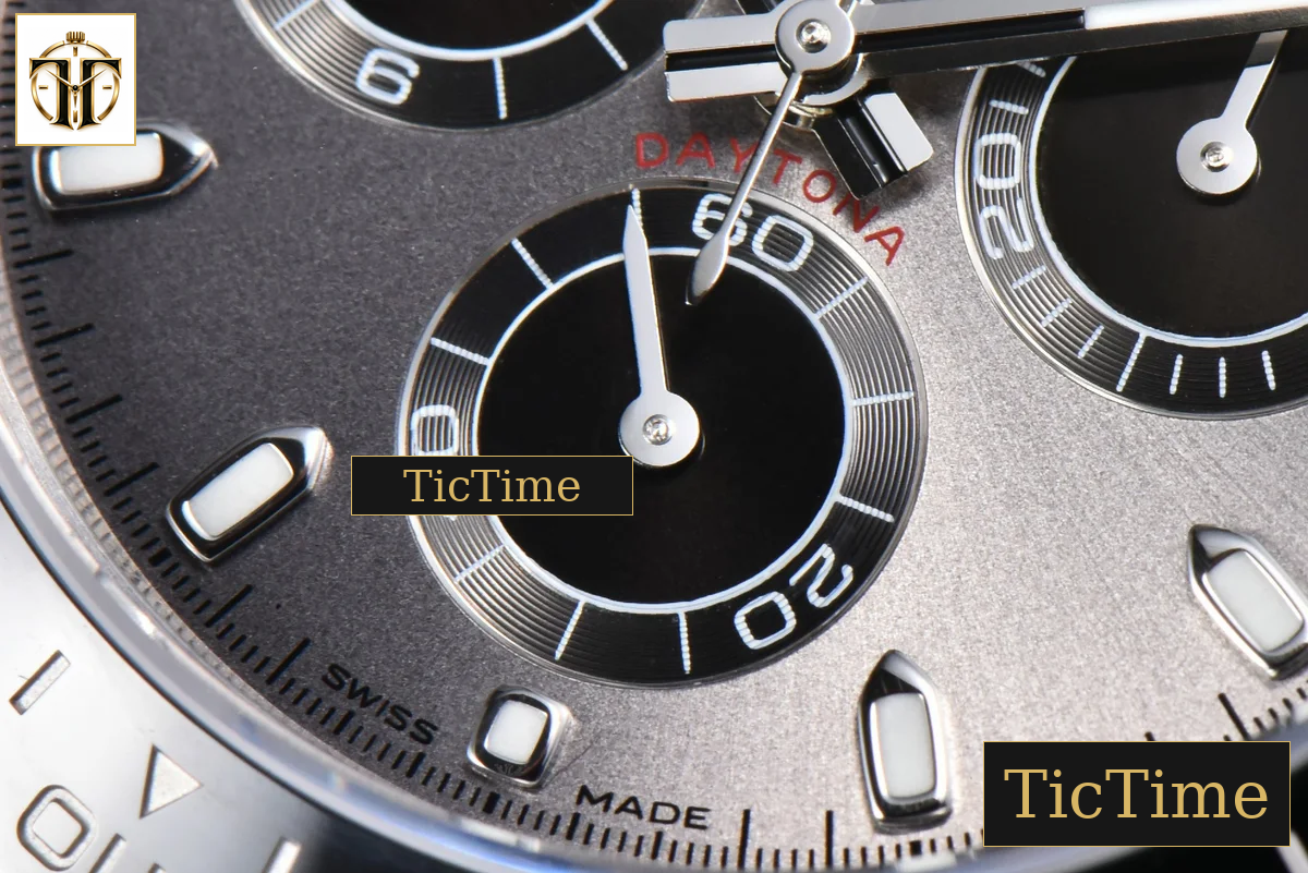 Daytona 116519 40mm APSF SS Gray Dial Ceramic Bezel Lume Marker Oysterflex Strap Tungsten Version SH4130 — foto 9