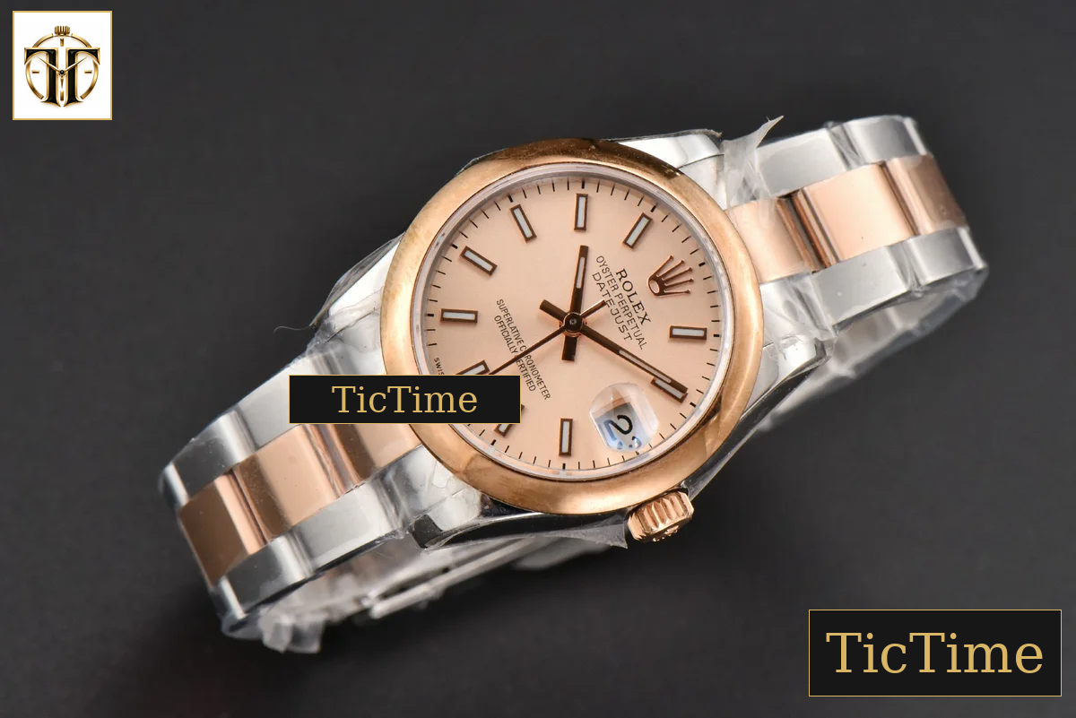 DateJust Ladies 904L 31mm WF RG/SS Smooth RG Dial Roma Marker Oyster Bracelet A2671 — foto 15