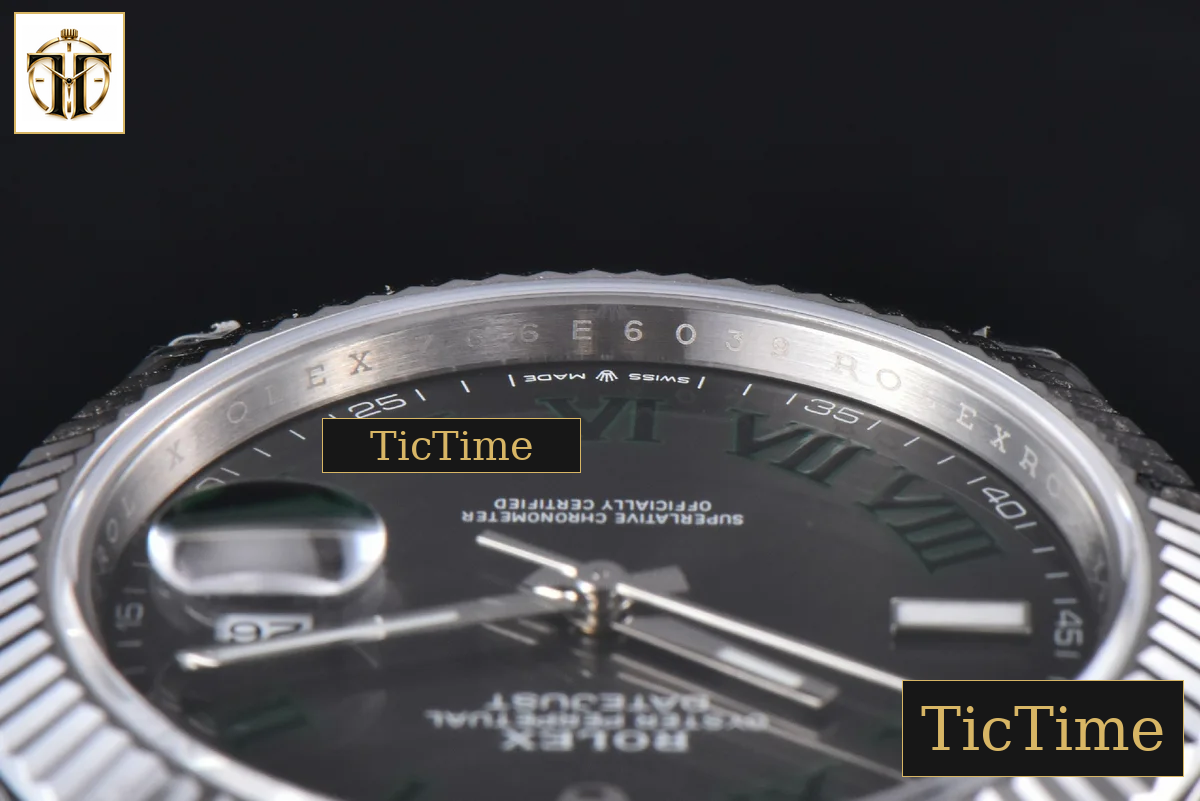 DateJust 904L Wimbledon 41mm VSF Gray Dial Green Marker Jubilee VS3235 — foto 11