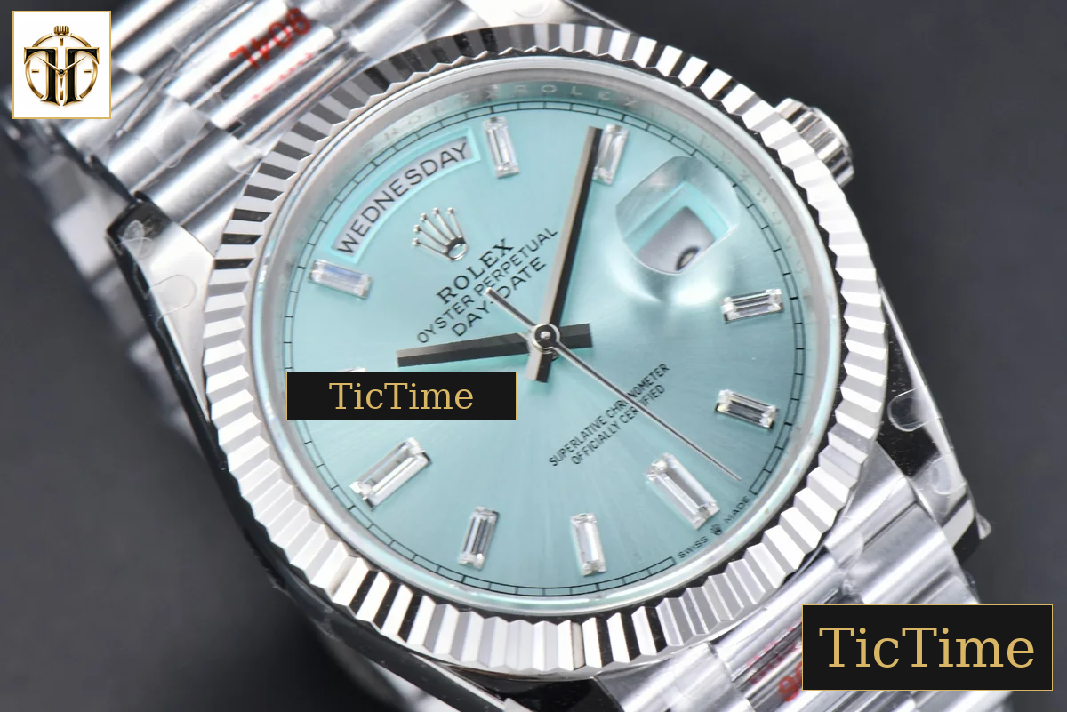DayDate 36mm GMF Ice Blue Dial Diamond Marker President Bracelet A3235 — foto 13