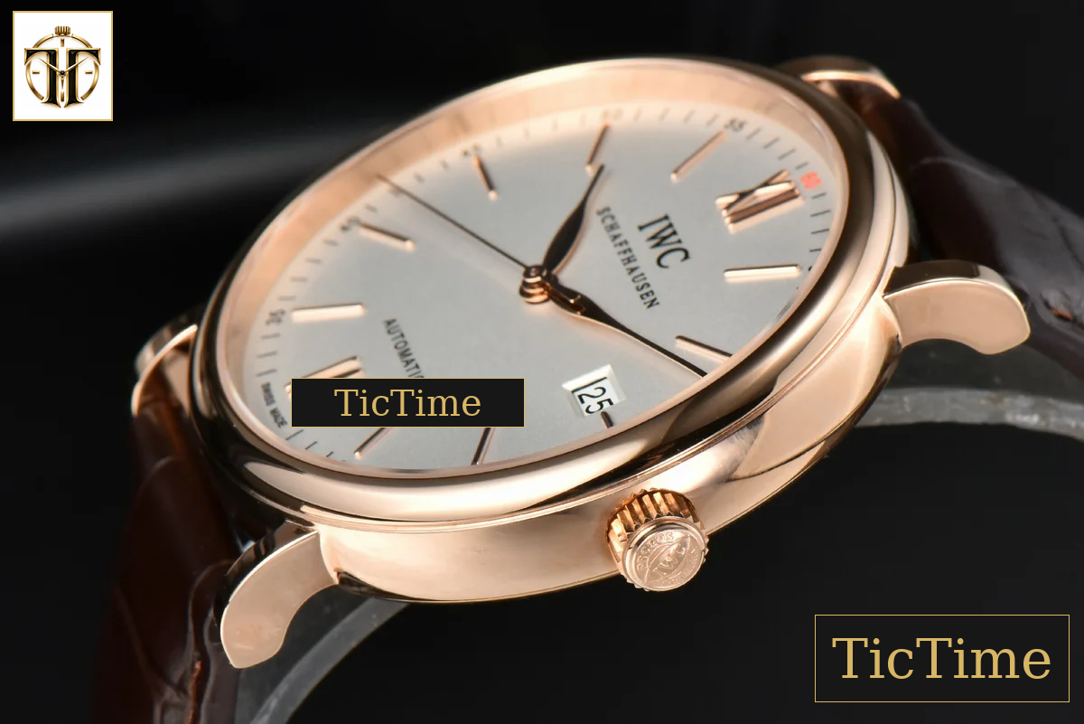 Portofino Automatic 40mm ZF RG White Dial RG Hands Brown Croc Strap A9019 — foto 9