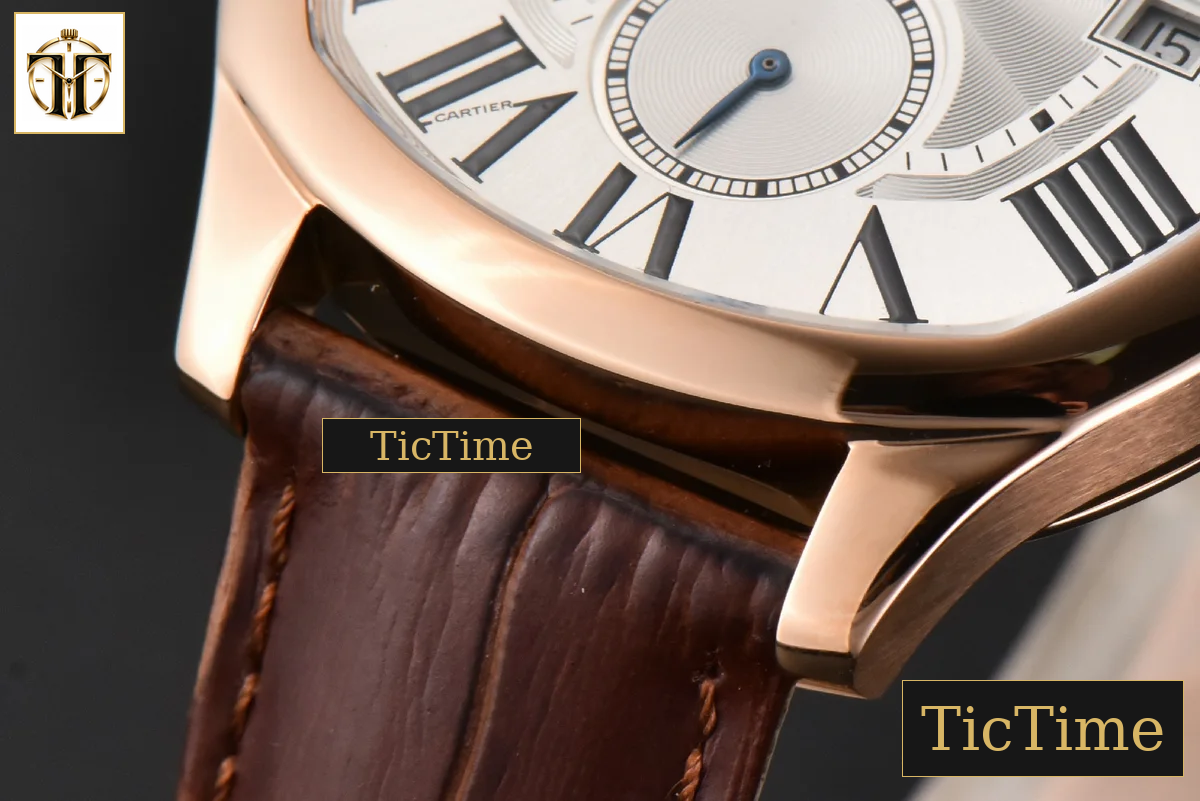 Drive De Cartier 40mm APSF RG White Dial Brown Leather Strap A23J — foto 11