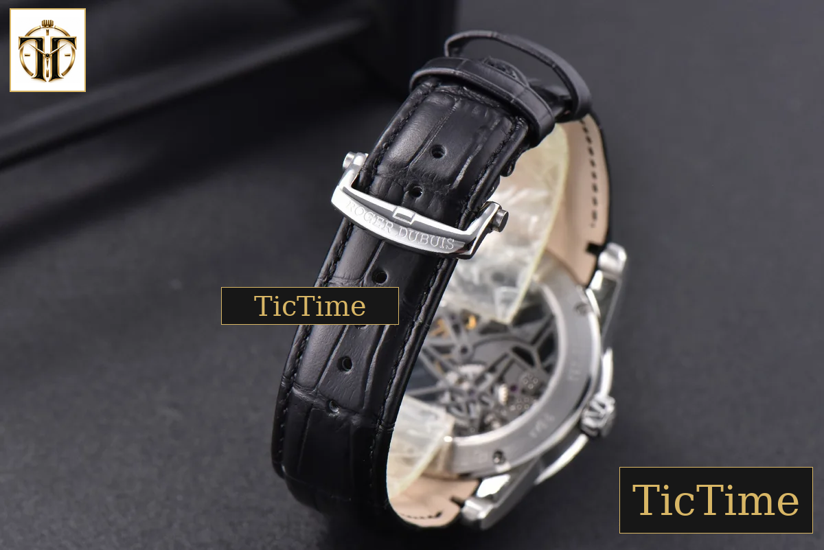 Excalibur 45mm JBF SS Black Crown Skeleton Dial Black Croc Leather Strap Tourbillon A2136 — foto 22