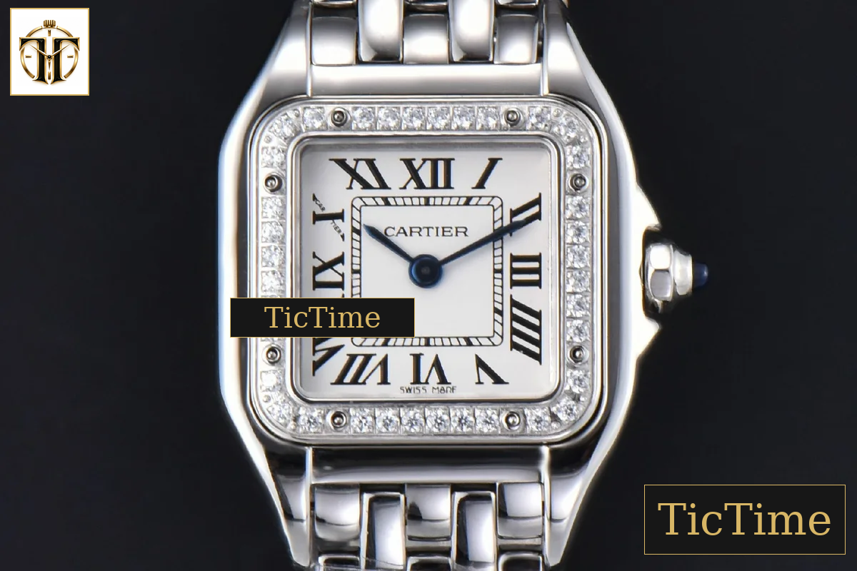 Panthère Secrete Ladies 22mm BVF SS Diamond Bezel White Dial SS Bracelet Ronda Quartz — foto 2