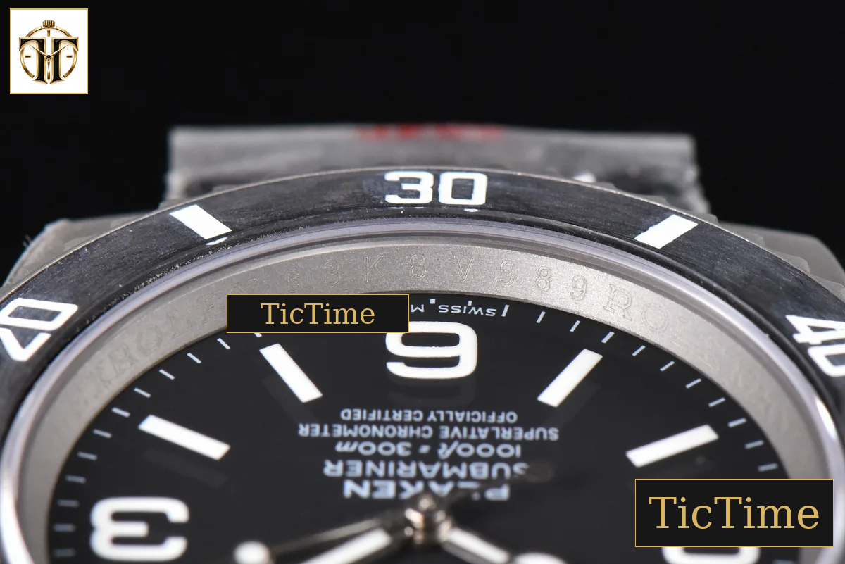 Submariner DIW Sandblasted 40mm VSF Black Carbon Dial SS Bracelet VS3135 — foto 14