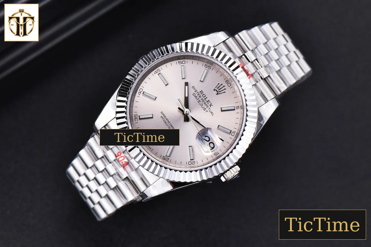 Datejust 41mm GMF SS Silver Dial Lume Marker Fluted Bezel Jubille Bracelet VR3235 — foto 4