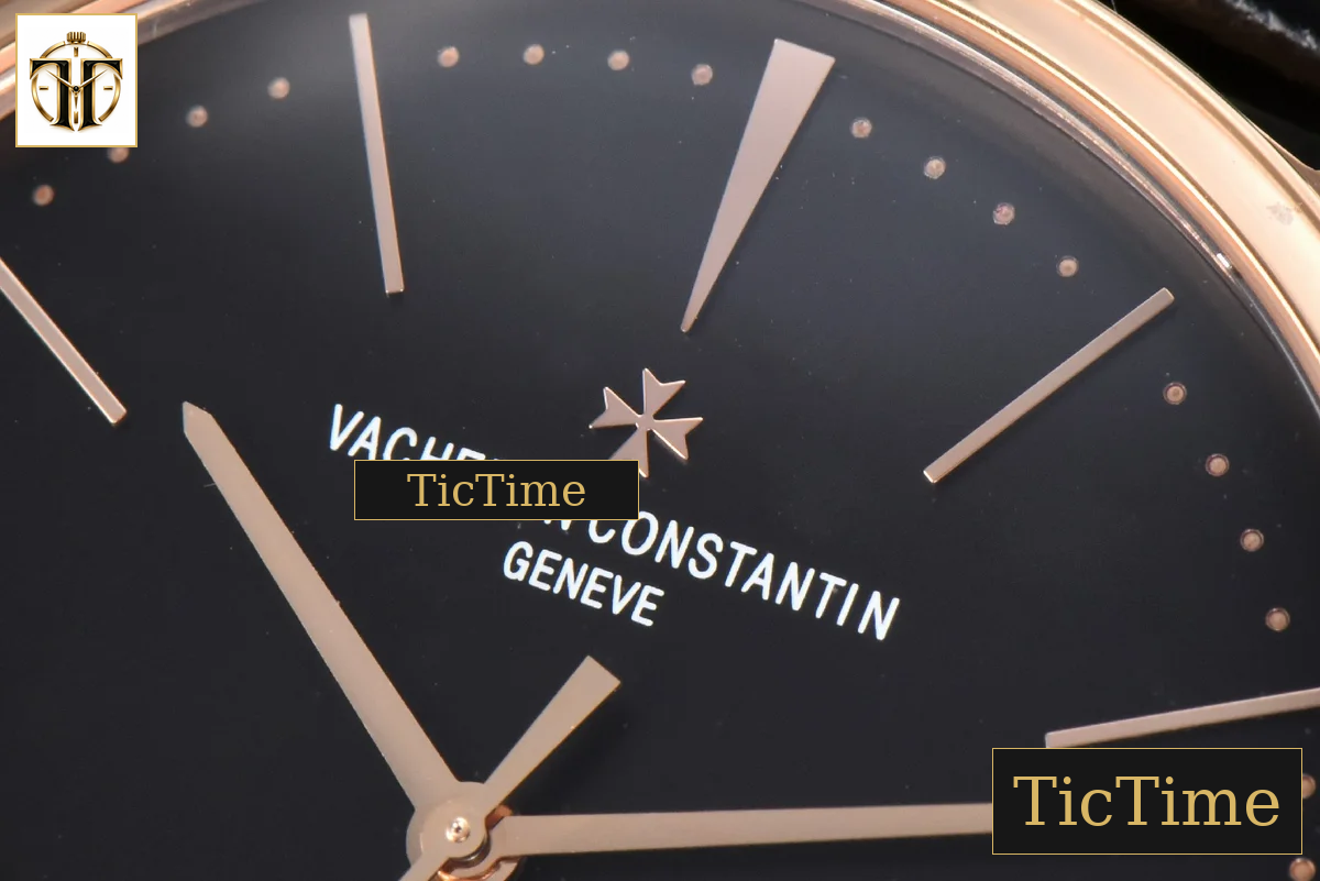 Patrimony Date 40mm ZF RG Black Dial Black Leather Strap Miyota 9015 — foto 5