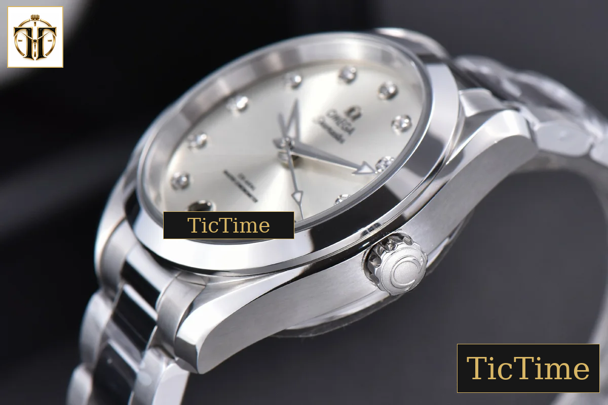 Aqua Terra 150M Ladies 34mm VSF Silver Dial Diamond Marker SS Bracelet A8800 — foto 11