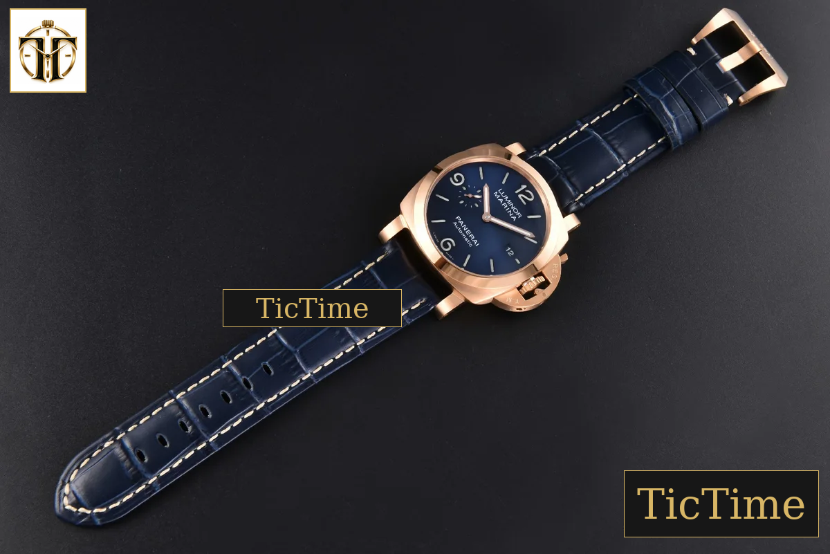 PAM1112 44mm TTF RG 44 Blue Dial Blue Leather Strap P9010 — foto 35