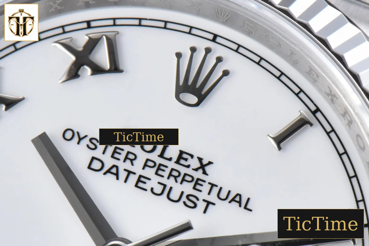 DateJust 904L 126234 36mm VSF White Dial Roma Marker Jubilee Bracelet VS3235 — foto 6