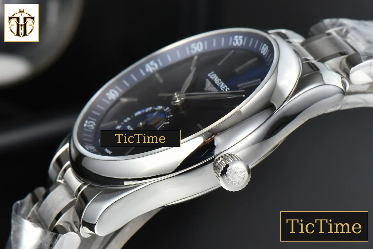 Master Moonphase 40mm GF Blue Dial Stick Marker SS Bracelet A899 — foto 7
