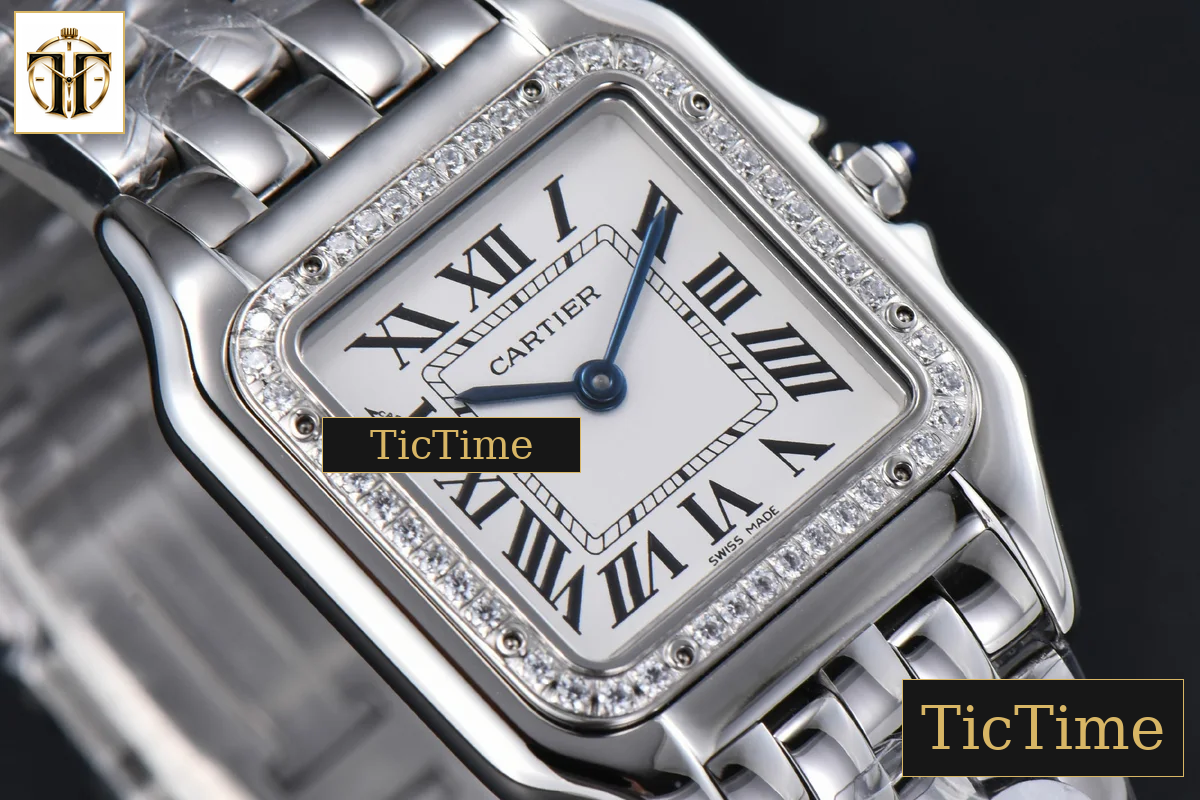 Panthère Secrete Ladies 27mm BVF SS Diamond Bezel White Dial SS Bracelet Ronda Quartz — foto 11