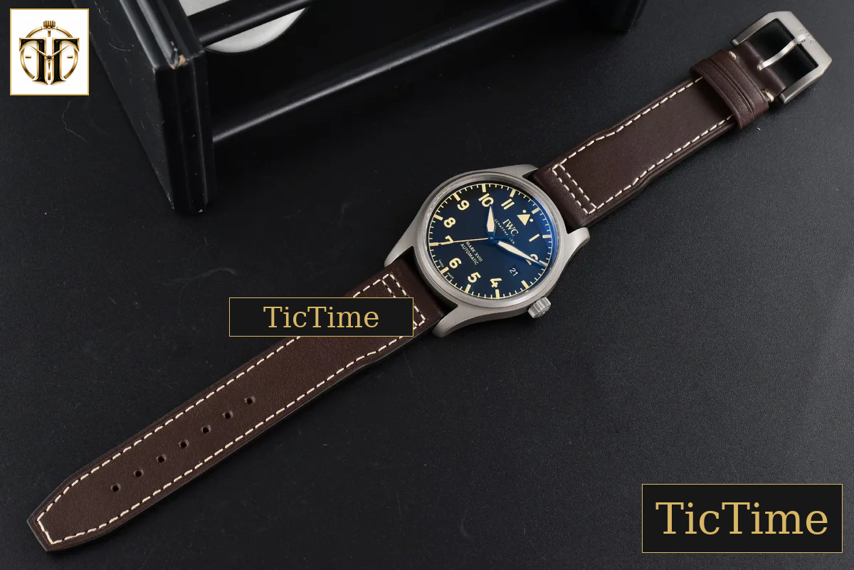 Mark XVIII IW327006 40mm V7F Titanium Black Dial Brown Leather Strap A2892 — foto 28