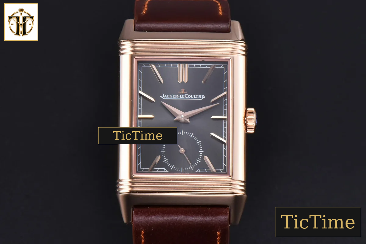 Master Reverso Tribute Small Seconds 30x47mm MGF RG Gray Dial Brown Leather Strap A854A — foto 2