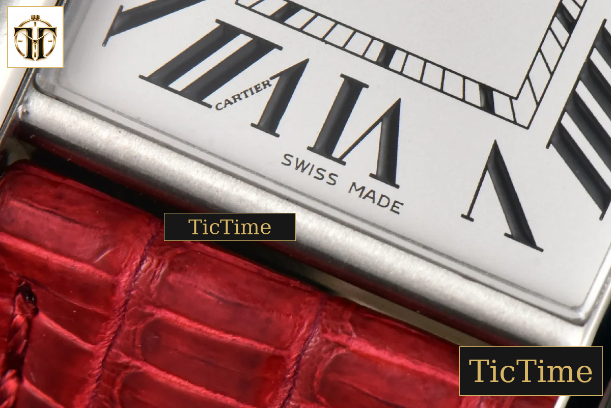 Tank Must Large 33.7×25.5mm K11F White Dial Red Croc Texture Strap Quartz — foto 6