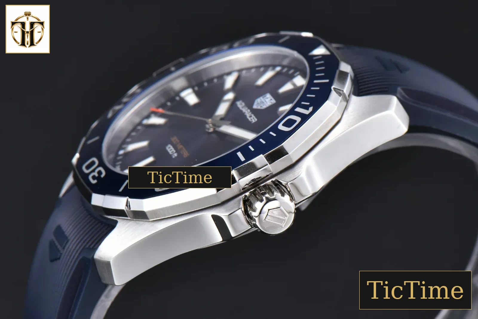 Aquaracer 300M 41mm OF Purple Dial Blue Rubber Strap — foto 10