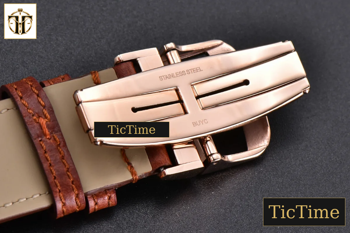 Master Reverso Tribute Small Seconds 30x47mm MGF RG Gray Dial Brown Leather Strap A854A — foto 28