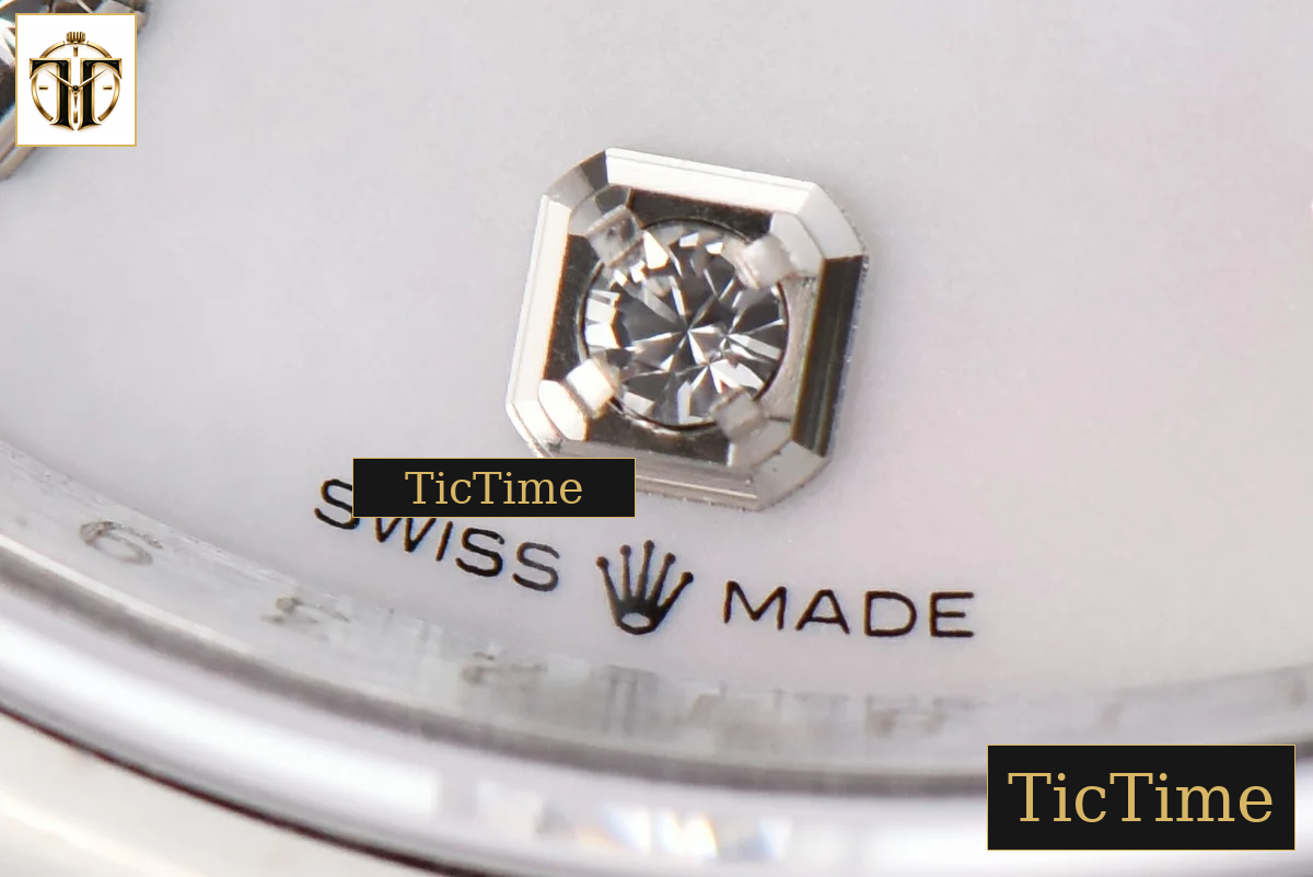 DateJust 36mm GMF SS Smooth Bezel White Dial Diamond Marker Jubilee Bracelet VR3235 — foto 7