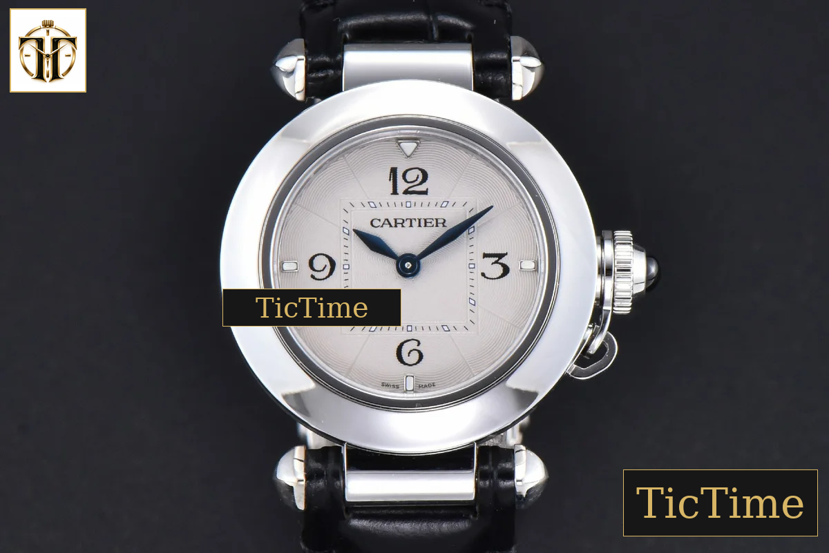 Pasha Ladies 30mm AF White Dial Black Leather Strap Jap Quartz — foto 2